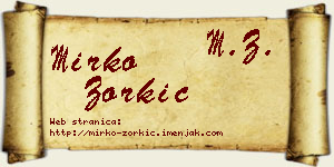 Mirko Zorkić vizit kartica